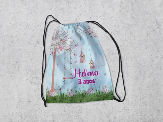 Mochilinha Personalizadada Jardim Encantado das Fadas