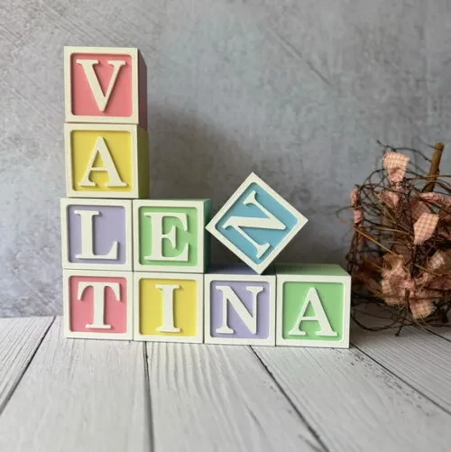 Candy Colors - Cubos 6x6 Decoração Bebê - Cubos Ts