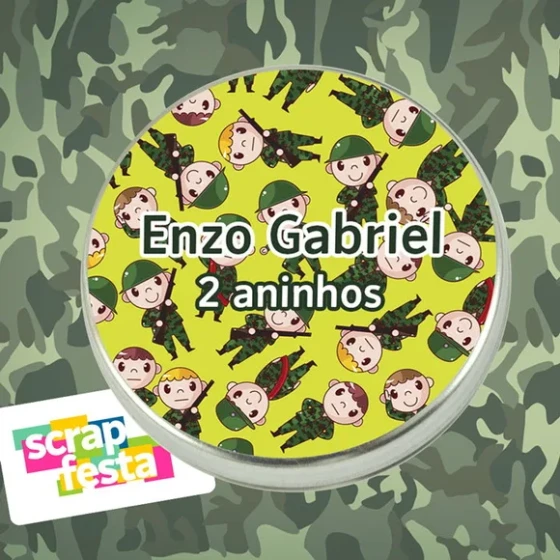 Latinhas Personalizadas Festa Exército, Militar