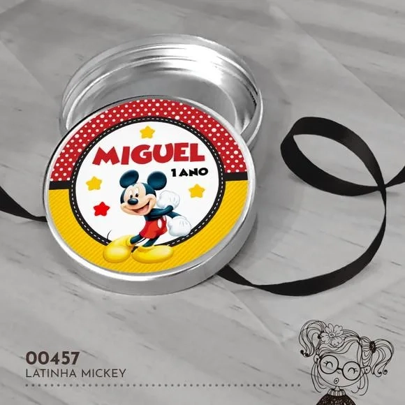 Latinha Adesivada Mickey - 00457