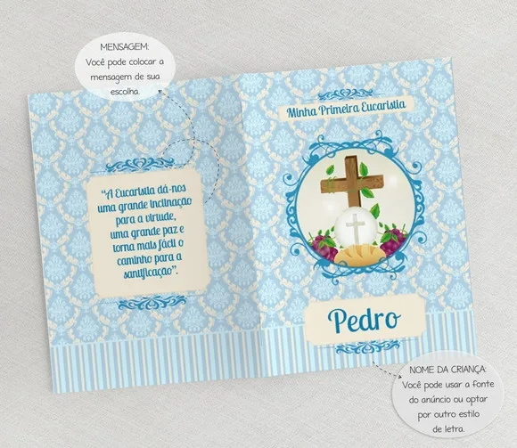 Livrinho De Orações - Lembrança De Eucaristia - Vintage