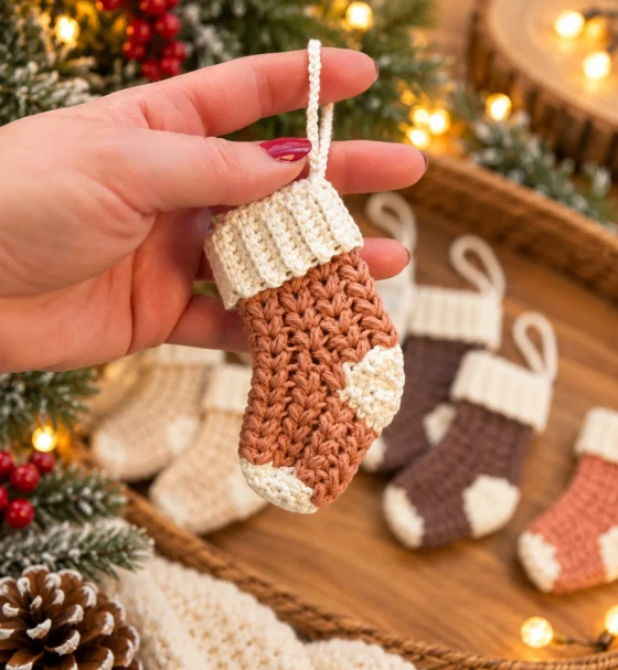 Mini Meia de Natal em Amigurumi - Calendario do Advento