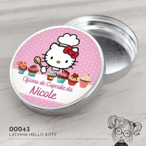 Latinha Adesivada Hello Kitty - 00043