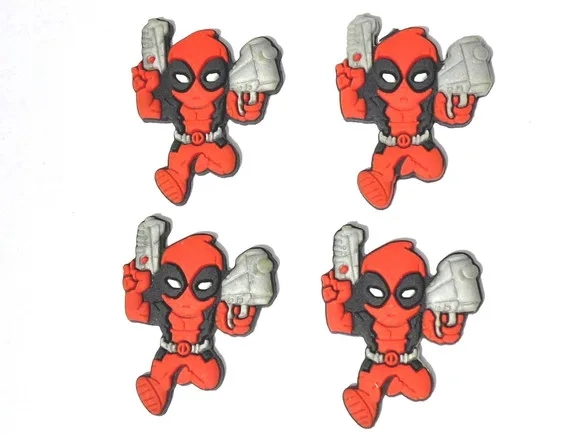 Aplique Deadpool Emborrachado Pacote com 6 Unidades