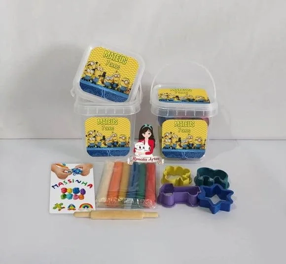 Kit Massinha no Baldinho Personalizado Minions