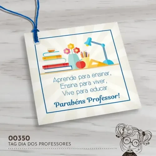 Tag Quadrada Dia dos Professores - 00350