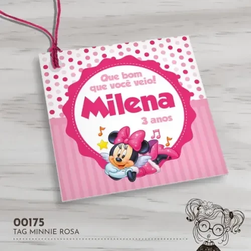 Tag Quadrada Minnie - 00175
