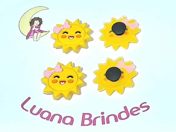 Pins de Crocs Sol Emborrachado Pacote com 6 Unidades