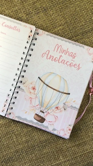Caderneta de Saúde / Vacinação Personalizada - Balão Menina