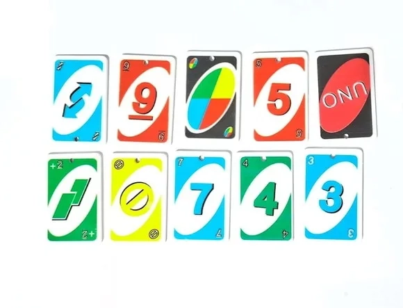 Pingente Carta Uno Resinado 3,5cm Pacote com 10 Unidades