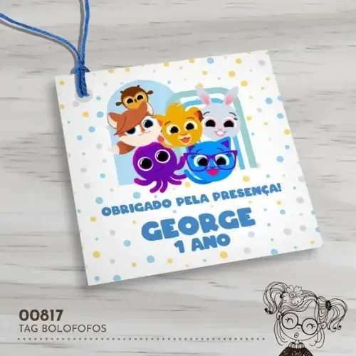Tag Quadrada Bolofofos - 00817