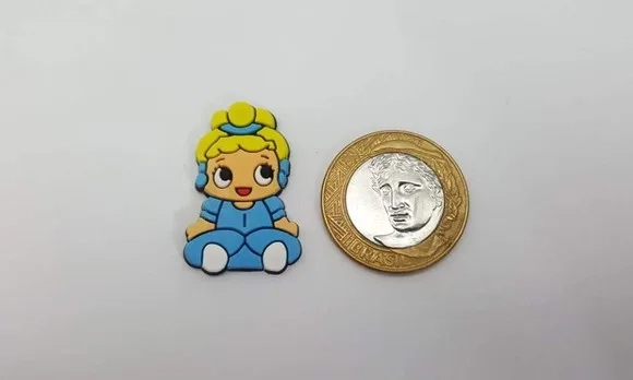 Aplique da Cinderela Baby Emborrachado de 3cm