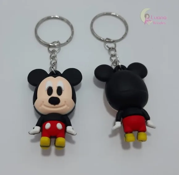 Chaveiro Mickey Emborrachado Pct 2 Unidades