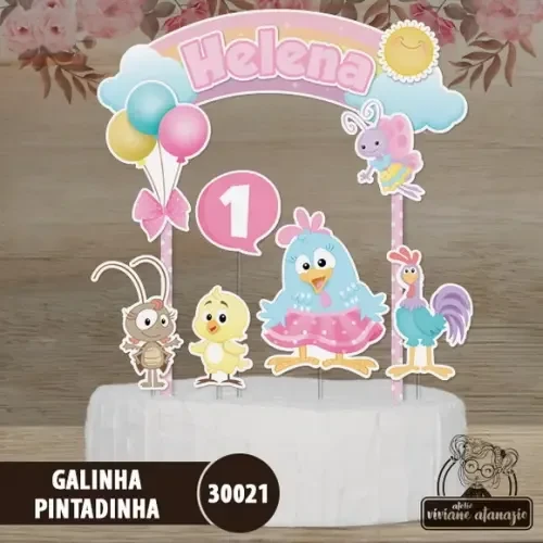 Topo de Bolo Galinha Pintadinha - 30021