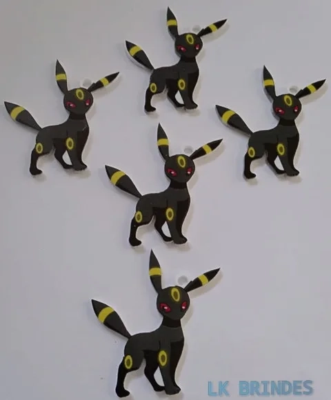 Chaveiros Pokémon Variados Acrílico Uv- Pct C/25 Unidades