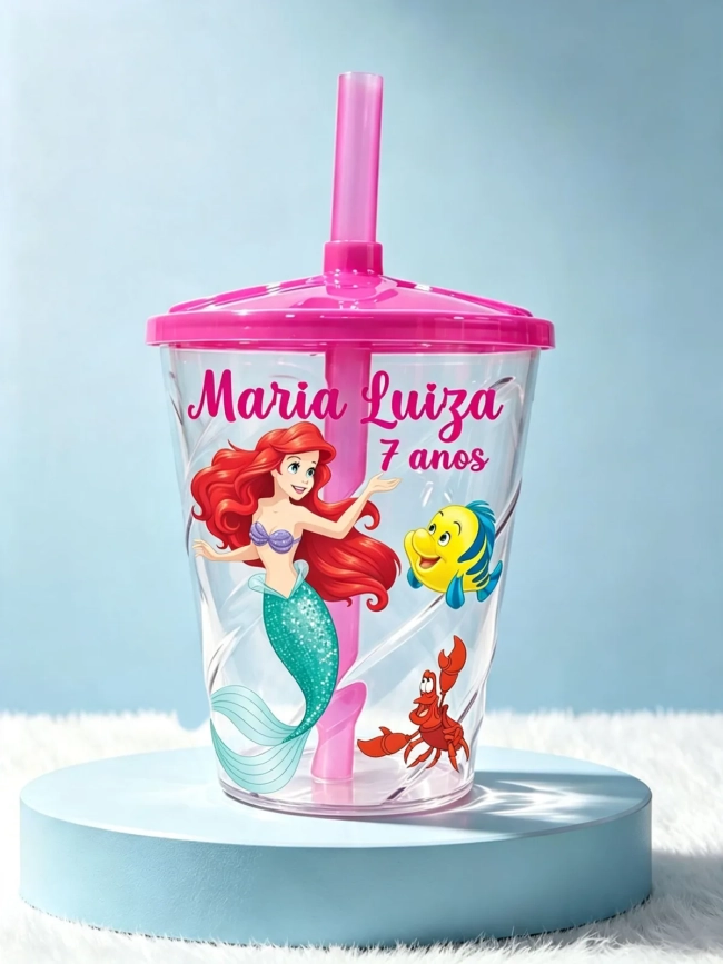 Copo Twister Personalizado da Sereia Ariel