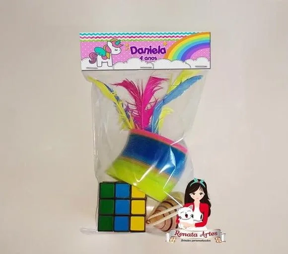 Kit Brinquedos Retrô Personalizado Tema Unicórnio Baby