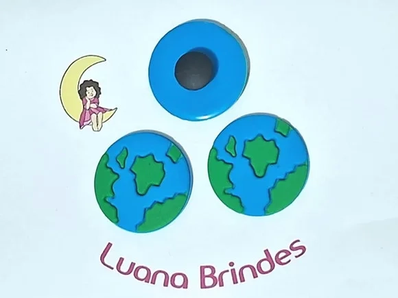 Pins de Crocs Planeta Emborrachado Pacote com 6 Unidades