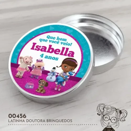 Latinha Adesivada Doutora Brinquedos - 00456
