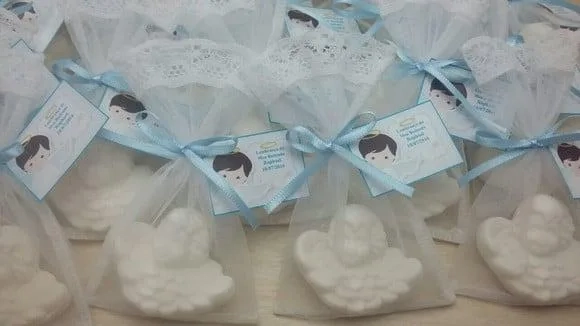 Sachet Organza com Sabonete Anjo com Tag