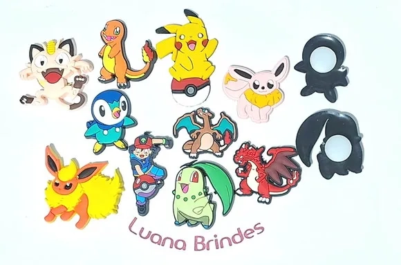 Pokémon com Adaptador para Crocs Pacotes com 10 Unidades