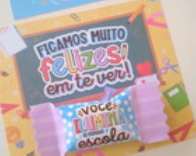 Balinha com Card - Lembrancinha Volta às aulas