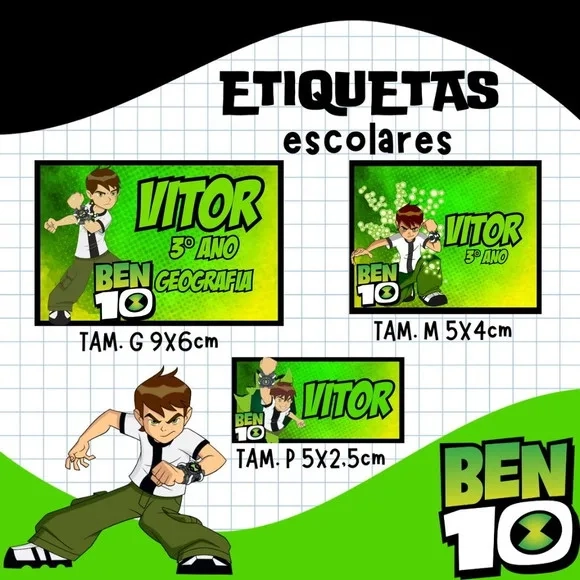 60 Etiquetas Escolares