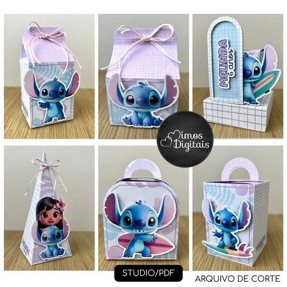 Kit 60 Lembrancinhas Stitch
