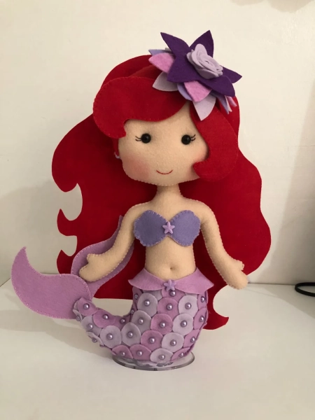 Sereia Ariel em feltro
