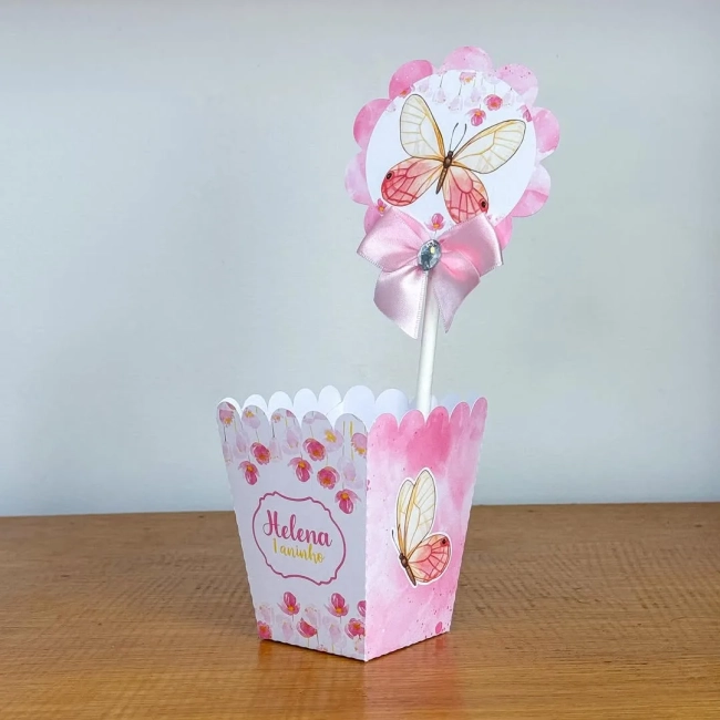 PEGUE E MONTE - Centro de Mesa BORBOLETA - Decoração de Festa | Lembrancinhas | Aniversário | Personalizados