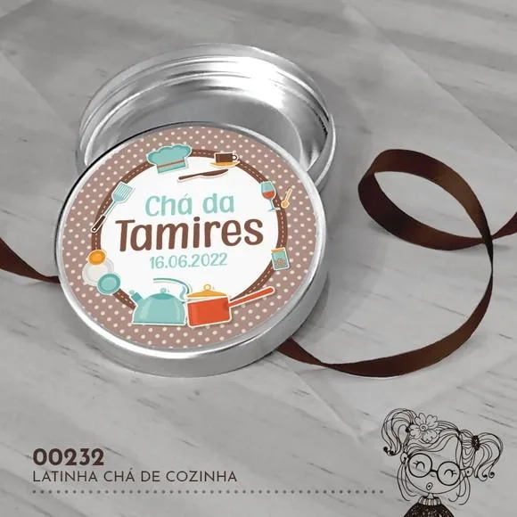 Latinha Adesivada Chá de Cozinha - 00232