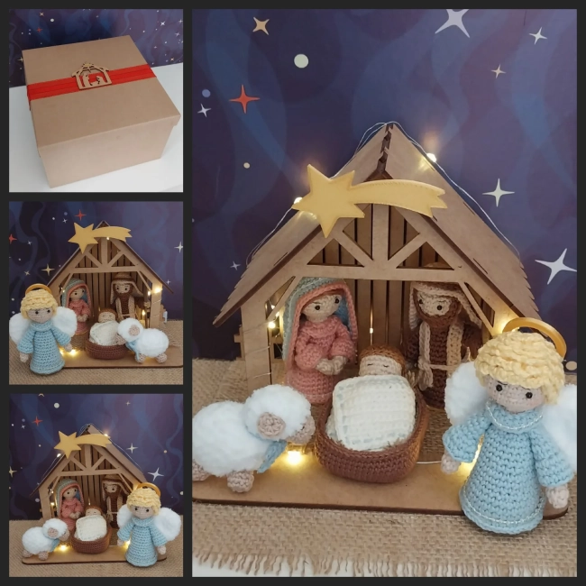 Presépio Amigurumi com 5 peças