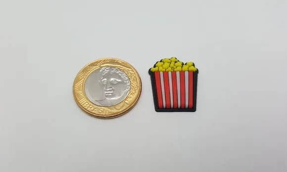 Aplique Pipoca Emborrachado de 2,5cm -Pacotes Com 20 Un