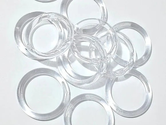 Portas Guardanapos 4cm Argola Lisa Transparente 20 Unidades