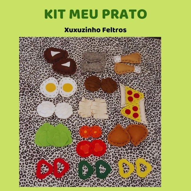 Kit Meu Prato em feltro