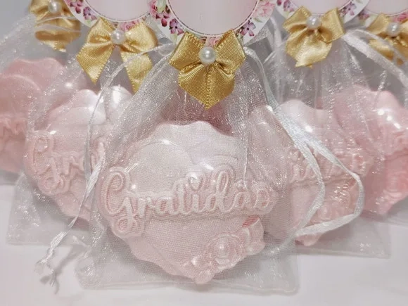 Lembrancinha de Agradecimento: Sabonete Coração Gratidão