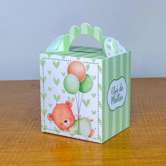 PEGUE E MONTE - Kit Festa URSINHO VERDE - Decoração de Festa | Lembrancinhas | Aniversário | Personalizados