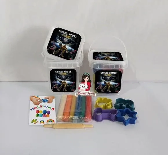 Kit Massinha no Baldinho Personalizado Transformers