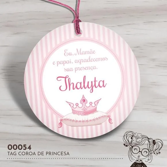 Tag Redonda Coroa de Princesa - 00054