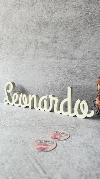 Nomes de mdf Linha Cursiva - Decoração Bebê