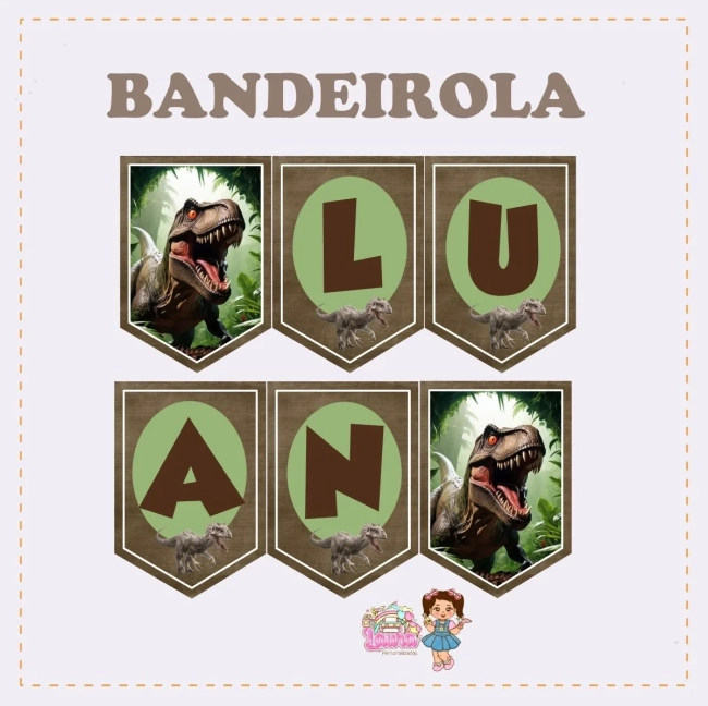 Kit Festa Só Um Bolinho JURASSIC PARK - Decoração de Festa