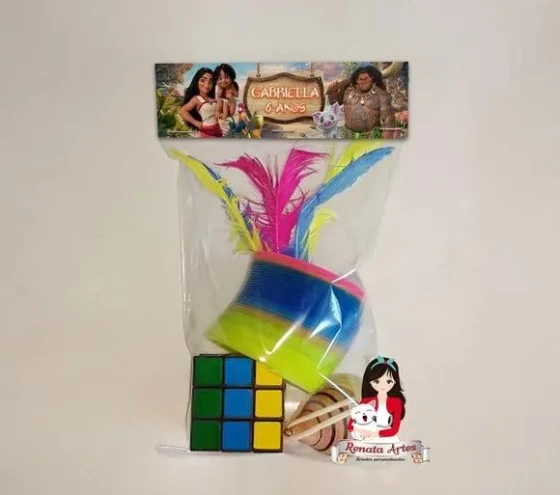 Kit Brinquedos Retrô Personalizado Tema Moana 2