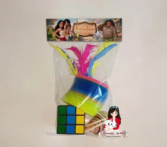 Kit Brinquedos Retrô Personalizado Tema Moana 2