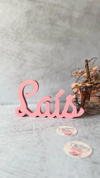 Linha Cursiva -letras Decorativas em mdf Quarto de Bebê