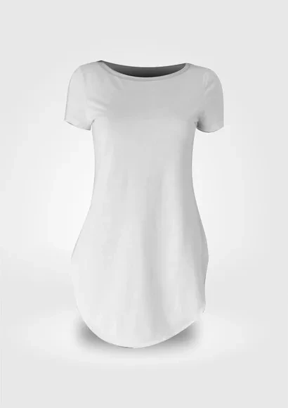 Mokunp Camisa Vestido Longline Coreldraw -yellow