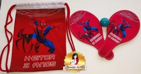 Mochila Ping Pong Tema Homem Aranha