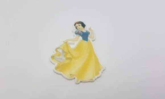 Aplique da Branca de Neve em Acrílico Uv com 5cm4 Peças