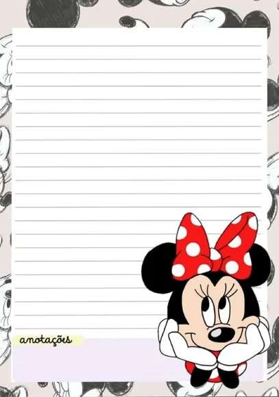 Caderno Colegial Minnie Vermelha
