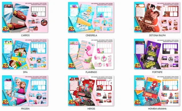 25 Kits Digital Volta as Aulas - Etiquetas e Capas