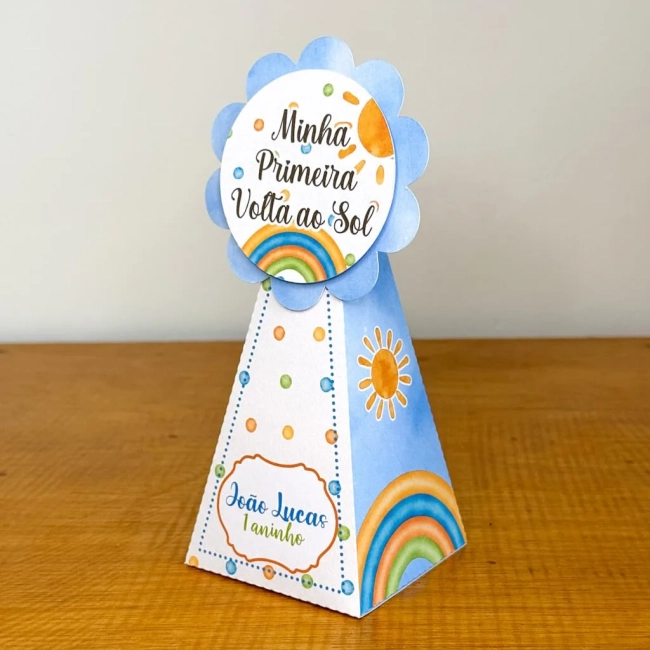 PEGUE E MONTE - Kit Festa PRIMEIRA VOLTA AO SOL MENINO - Decoração de Festa | Lembrancinhas | Aniversário | Personalizados